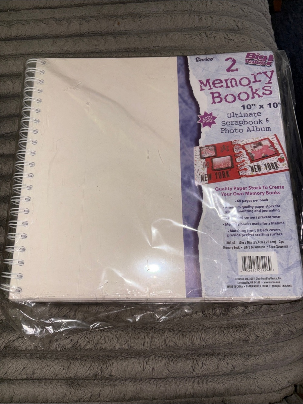 Darice White Spiral Memory Books Set of 2